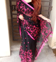 Halfsilk Embroidery Saree Em-112