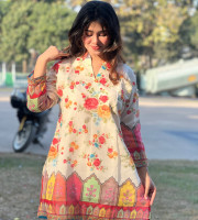 অর্গানজা সিল্ক কুর্তি KM - 136